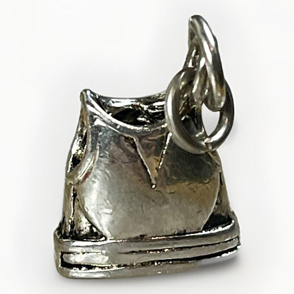 Vintage Sterling Silver Corset Charm - 925 Blouse/ Dress Top Pendant Charm